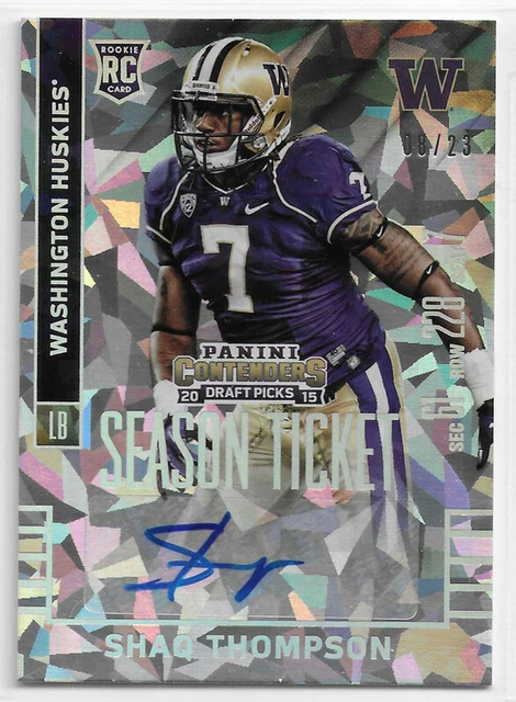 SHAQ THOMPSON 2015 PANINI CONTENDERS DRAFT CRACKED ICE AUTO ROOKIE /23 PANTHERS