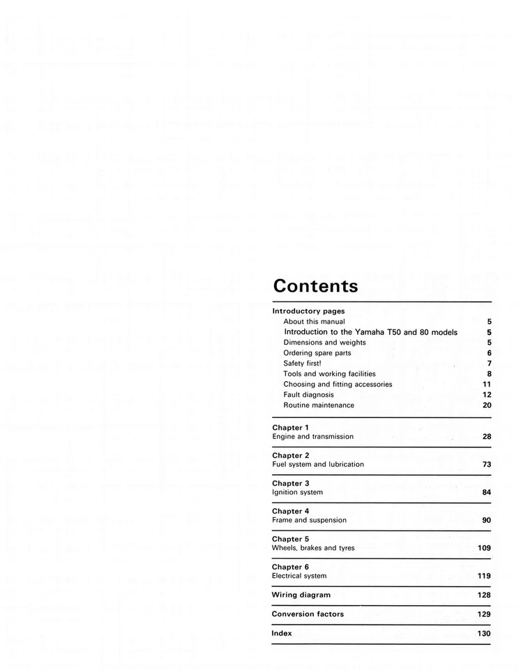 Yamaha T50 & 80 Townmate (1983-1995) Haynes Repair Manual - Image 3 of 4
