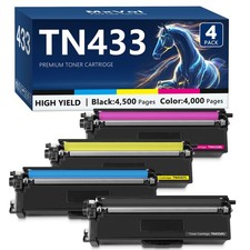 TN433 Toner Cartridge Set Replacement for Brother TN-433 TN431 Toner Cartridg...
