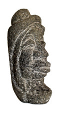 Rare Grande Tête Dogon - 21 cm - + 2 Kg - Granite - Art africain
