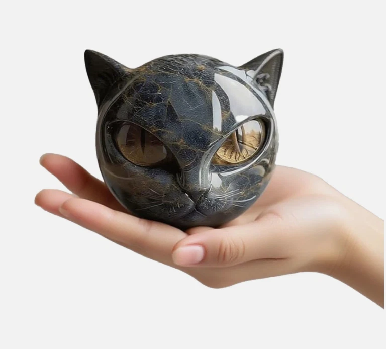 Luxury Black Cat Sculpture – Elegant Home Decor & Gift-Ready Art Piece - Image 2 of 4
