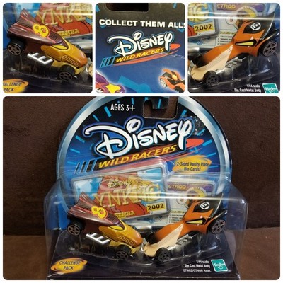 VINTAGE Disney Lion King RACERS Simba & Scar 1:64 Diecast Cars & Plates 2002
