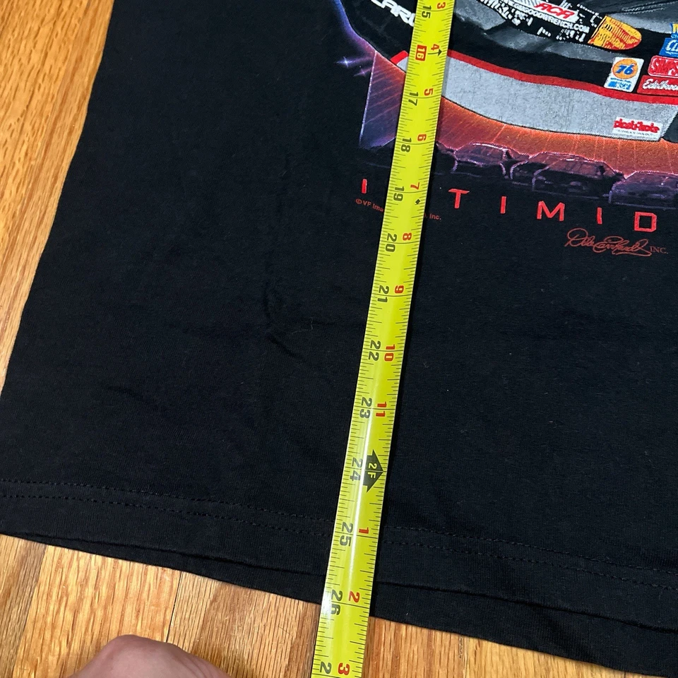 Винтажная черная футболка Dale Earnhardt The Intimidator No3 молодежная XL DeltaTag NASCAR - Изображение 3 из 4