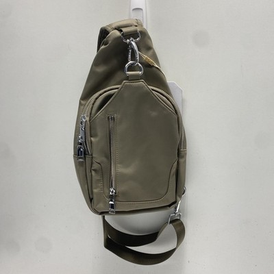 Sasha + Sofi Moss Green BGO-3869 Sling Crossbody Bag NWT Silver Hardware