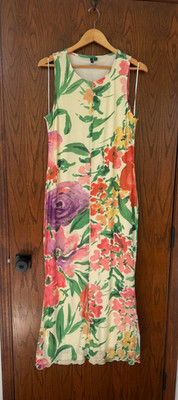 Vero Moda Floral Maxi Dress Garden Party Summer Sun Dress Sleeveless XL