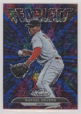 2022 Panini Prizm Fearless Blue Donut Circle 144/199 Rafael Devers #FL-12 04br