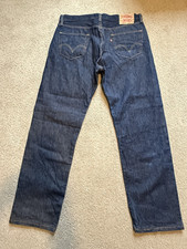 Y2K Levi  s 501XX Button Fly Red Tab Straight Leg dark wash denim 36 x 32