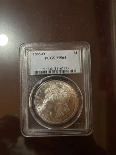 1885-O $1 Morgan Silver Dollar PCGS MS 64