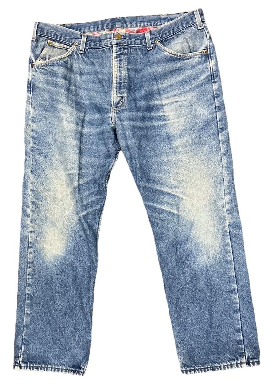 Vintage Carhartt Flannel Lined Jeans WF128 Made In USA Size 42/30