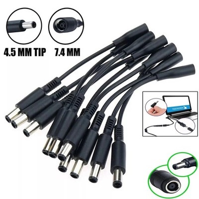10pcs Power Charger Converter Adapter Cable For DELL small Tips 7.4mm To 4.5mm