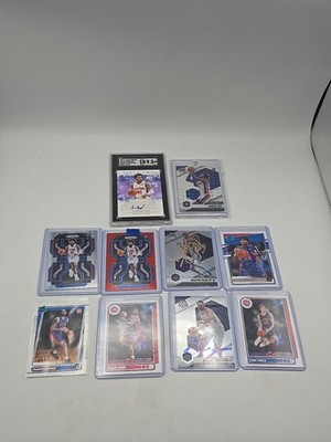 NBA Detroit pistons 10 Card Lot: RC AUTO Bey, Livers, Garza, Stewart, Bailey 