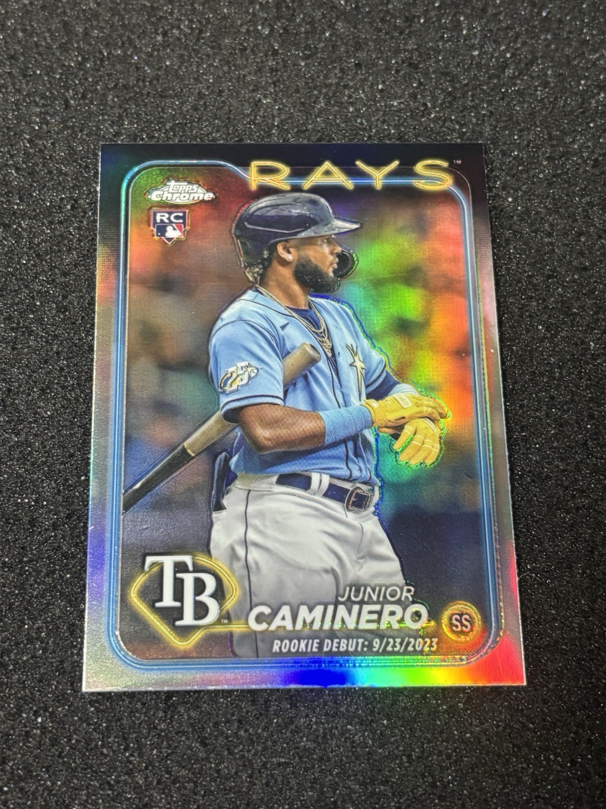 2024 Topps Chrome Update Junior Caminero #USC193 Refractor RC Rays