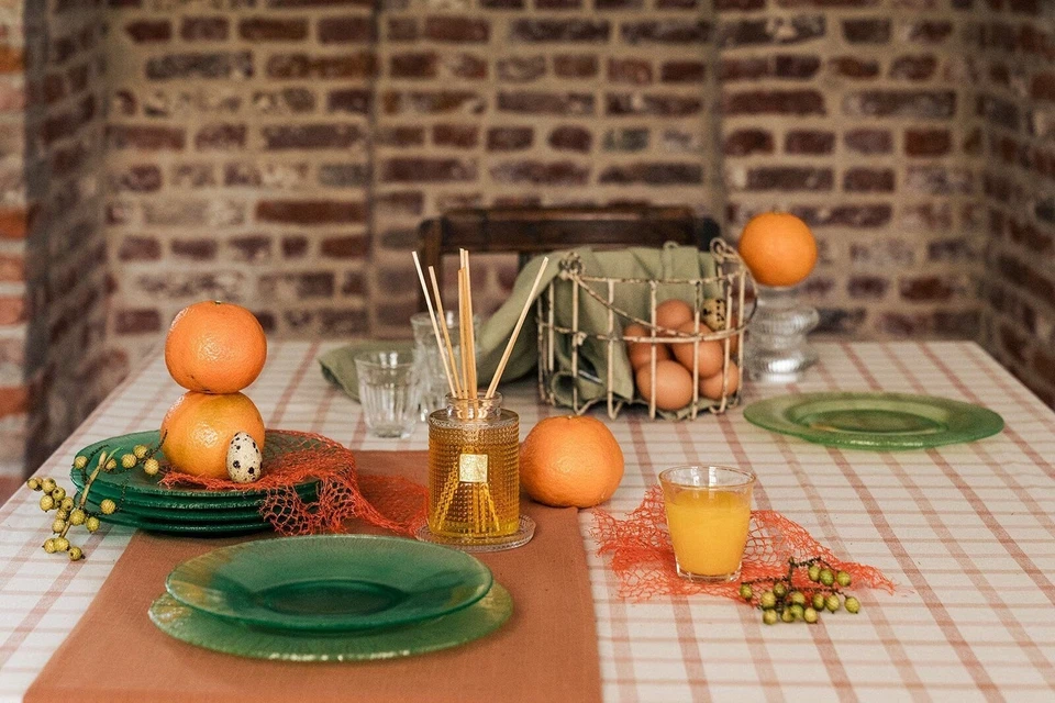 Aromatique Valencia Difusor Caña Naranja Set de Regalo Botella Cuadrada de Vidrio con... Foto 2 de 3