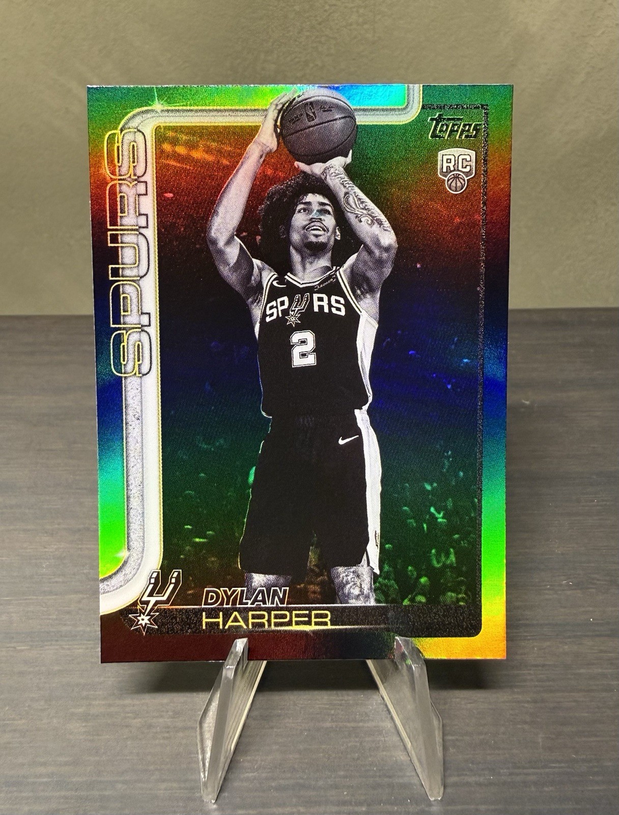 2025 Topps Basketball #202 Dylan Harper Rookie Exclusive Blackout Holo (RC)