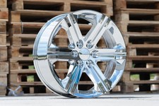 New 22 X 9 6x139.7 Chrome Alloy Wheel Rim 2014-2020 For Cadillac Chevrolet Gmc