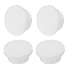 4pcs Sink Overflow Rings, Bathroom Kitchen Round Semi-Open Hole Silicone White 