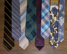 Men's Ties - Lot Of 8 - Various Patterns & Designers, Standard Length