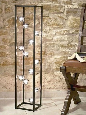 Lichtsäule Metall Teelichthalter 100 cm Kerzenständer für 12 Teelichter 93004 - Bild 1 von 4