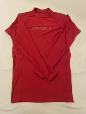 Oneill Mens Compression Rashguard SPF 50 XL Red Beach Surf Body Board READ