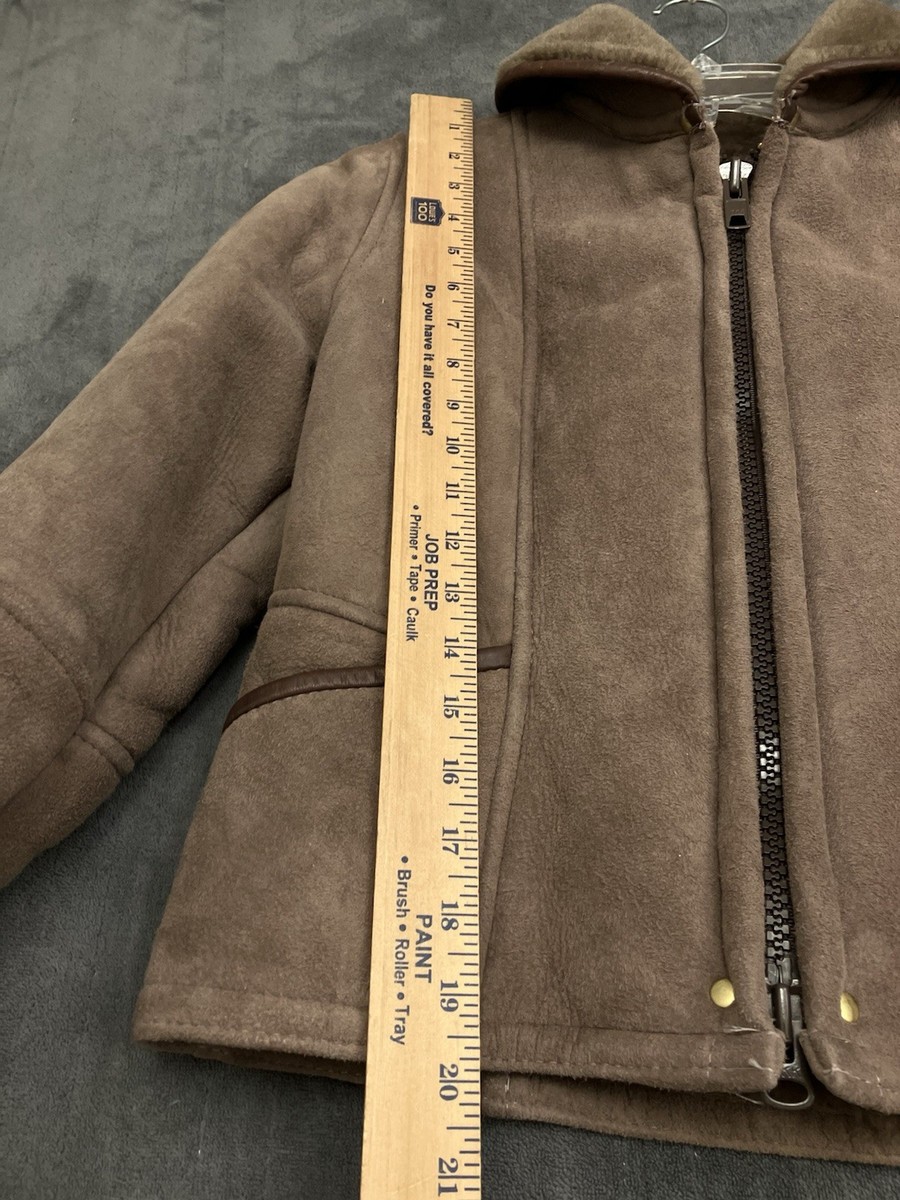VTG French Creek Shearling Jacket Women Small Sheep Wool Coat Zip