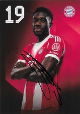 Alphonso Davies - FC Bayern München - NEU 2025/26 - orig. sign. Autogrammkarte