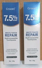 2x 7.5 Hydroxyapatite Toothpaste Remove Yellow Tooth Stains For Sensitive Teeth