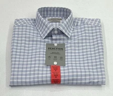 Kenneth Cole Men's Quick Dry Performance Dress Shirt, Blue, M (15-15.5,34/35)