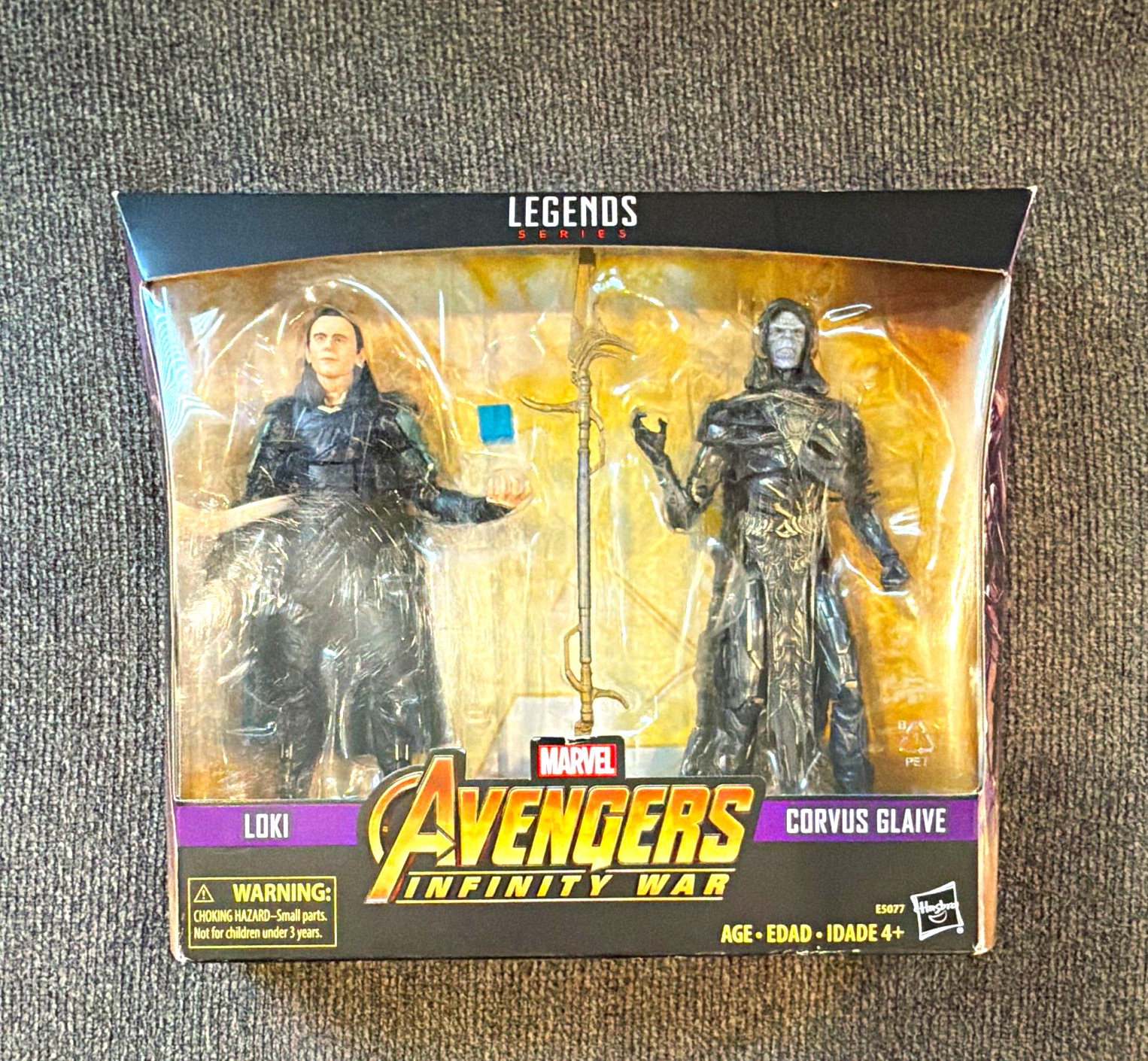 Hasbro Marvel Legends Infinity War Loki & Corvus Glaive 2-Pack Set w/ Spear