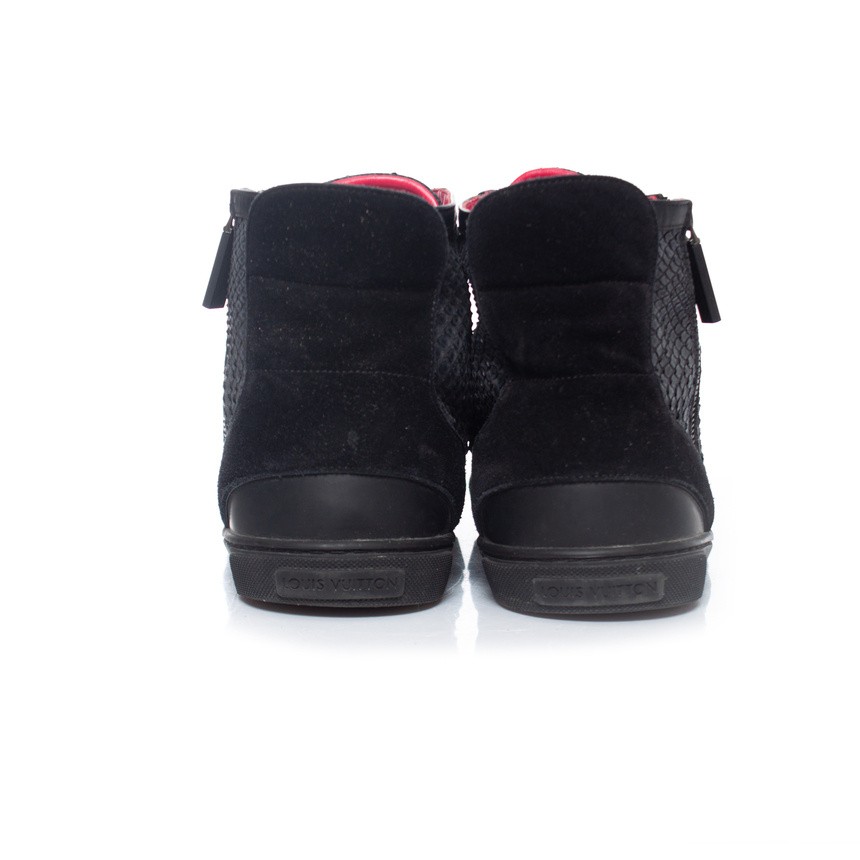 Louis Vuitton Python Leather High Top Sneaker Mal… - image 3