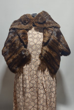 Vintage Genuine Mink Fur Stole Capelet - Excellent Condition Light