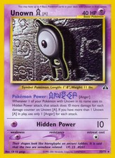Unown A - 33/75 - Pokemon Neo Discovery Unlimited Rare Card WOTC NM