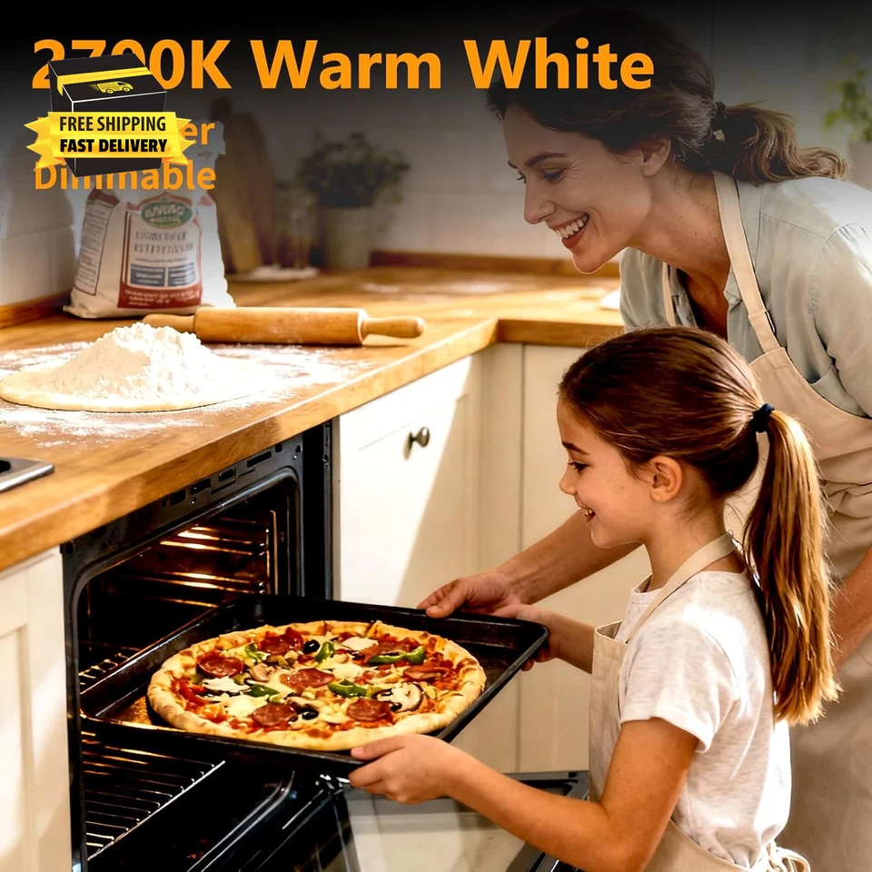 6 Pack Microwave Light Bulb 40 Watt 120V T8 Replacement Light Bulb E17 Standard  - Image 2 of 4