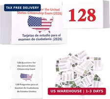US Citizenship Flash Cards 2026, 128 Official...