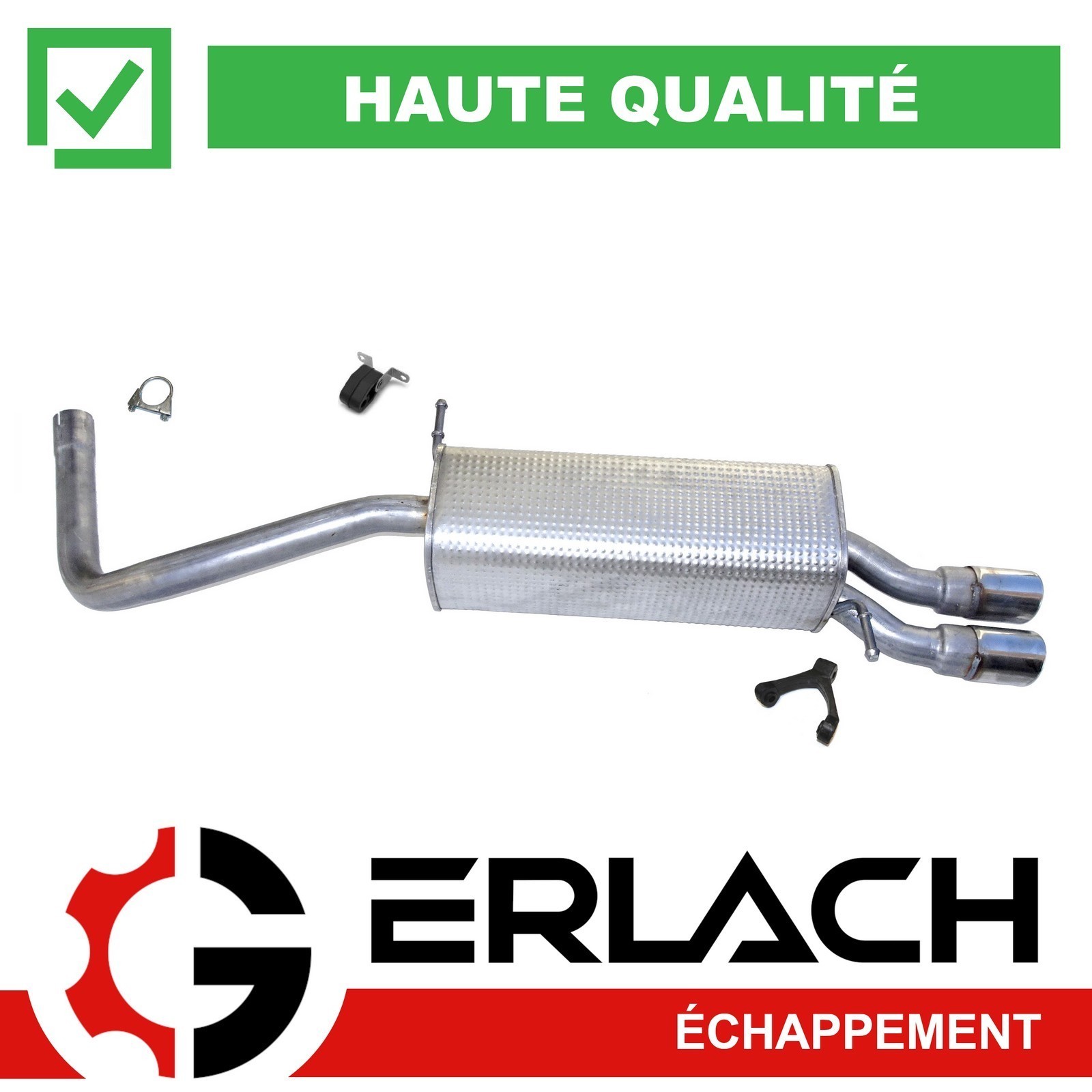 Silencieux arrière pour Audi A1 1.4 TFSi structure renforcée inox 10338