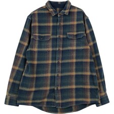 Used Orvis long-sleeved flannel check shirt men's size M equivalent
