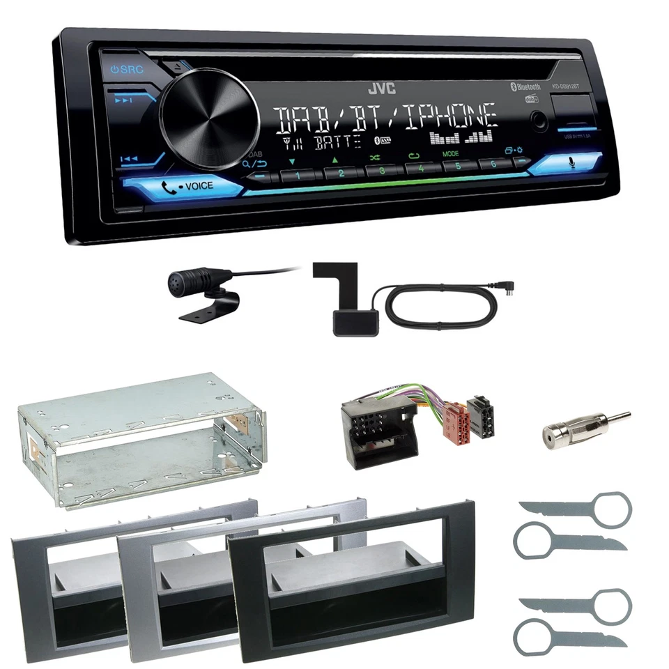 JVC KD-DB912BT Digitalradio Einbauset für Ford Focus C-Max Fiesta Transit - Bild 1 von 1