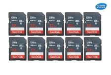 32GB Sandisk Ultra SD Memory cards 10 pack for Camera / Trail Camera / Computers