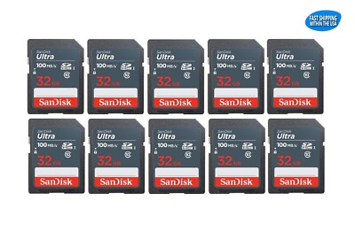 32GB Sandisk Ultra SD Memory cards 10 pack for Camera / Trail Camera / Computers