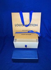 Authentic LOUIS VUITTON Empty Sunglasses Navy Blue Case,Box,shopping Bag,Ribbon.