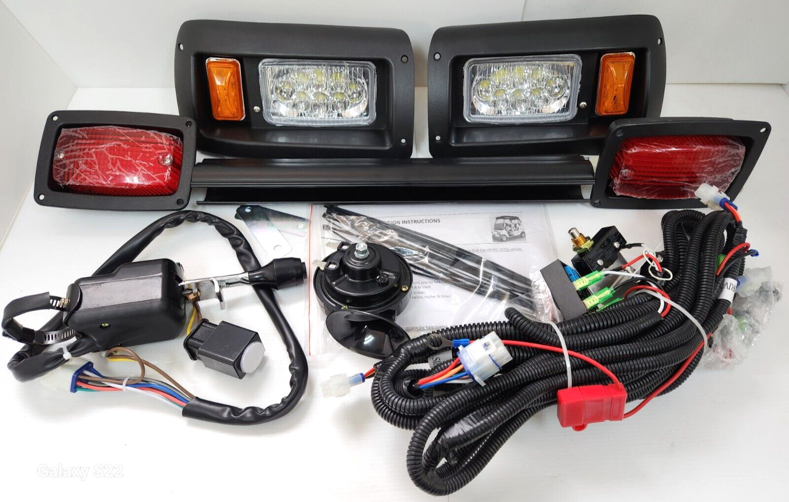 CLUB CAR GOLF CART Deluxe LED Light Kit with Horn -  Street Legal, 1993-Up DS