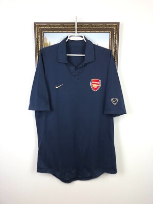 Vintage Nike Arsenal o2 Football Shirt Soccer Train Polo