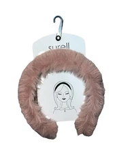 Surell Pink Faux Rex Rabbit Fur Headband One Size New