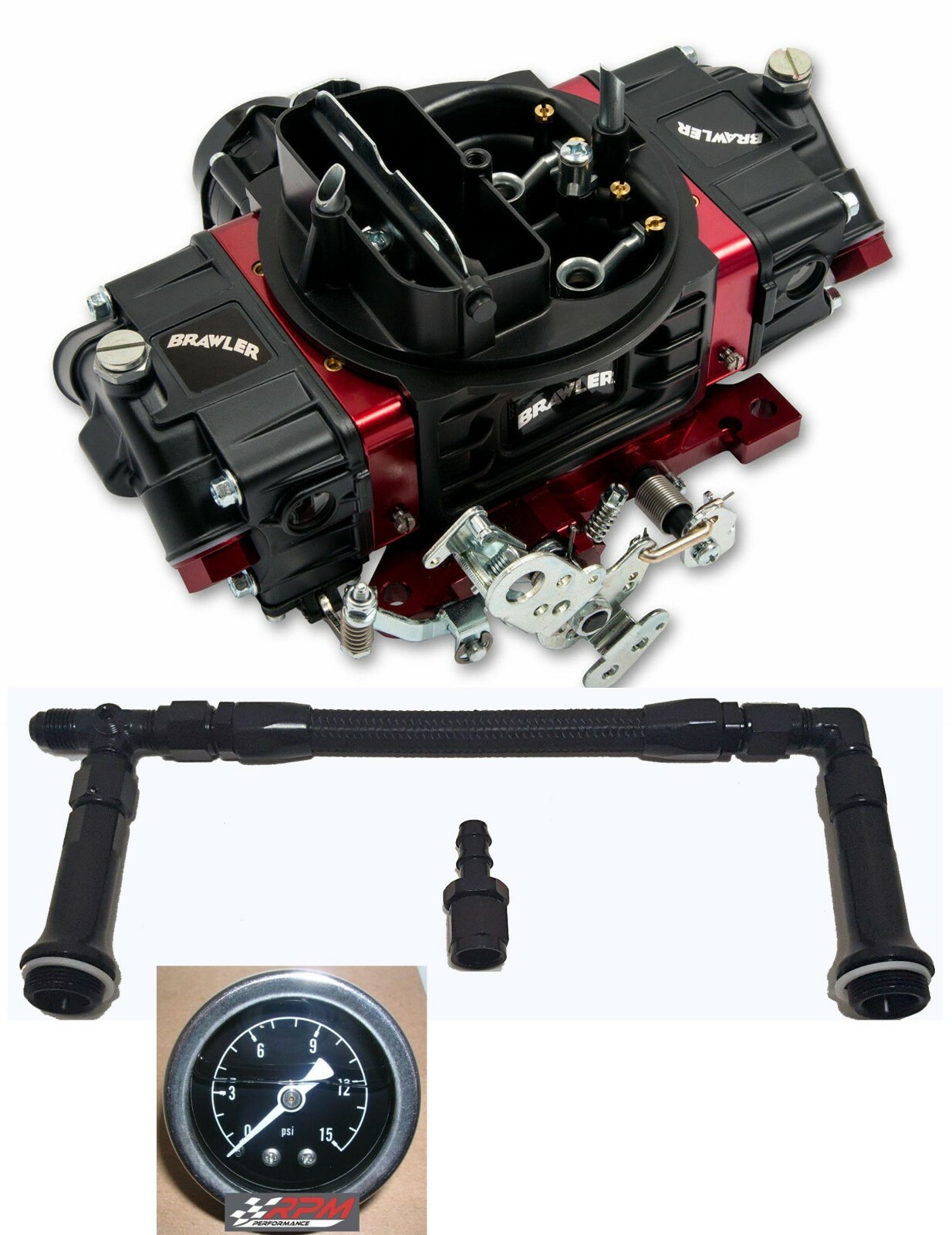 Quick Fuel Carburetor Carb 750 cfm BR67320 Brawler Fuel Line Gauge