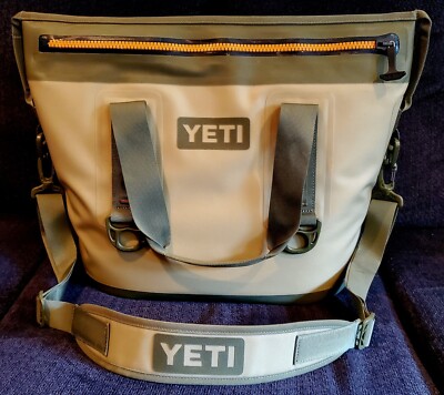 YETI Hopper Two 20 Soft Cooler: Field Tan / Blaze Orange