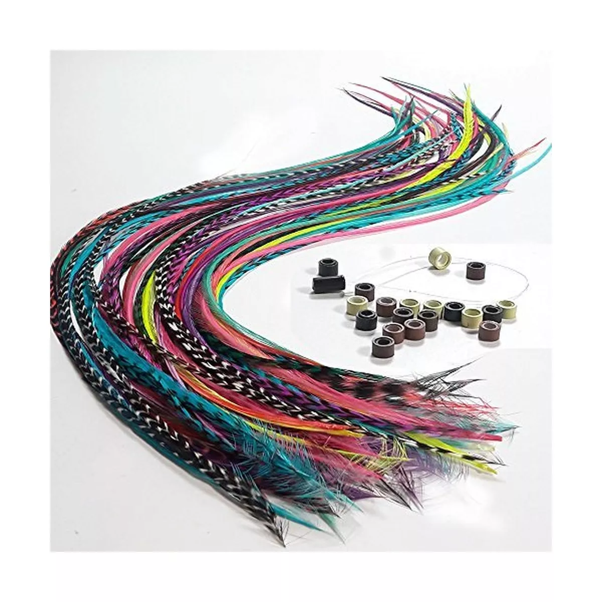 Colored feather hair shop extensions