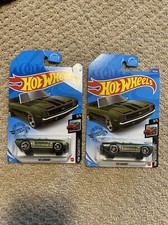 Hot Wheels 2021 A Case '69 Camaro #190 3/5 HW Roadsters Green & Black Lot of 2