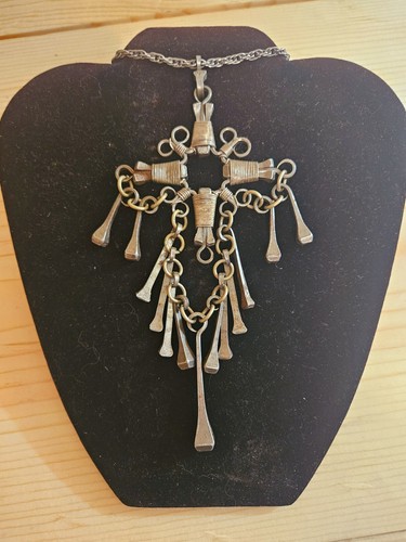 Vintage Henk Brinkman Horseshoe Nail Pendant Necklace