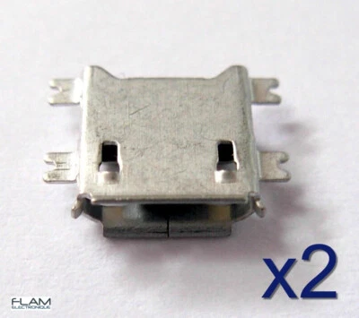 2x Connecteur à souder micro USB type B femelle /2pcs Female connector to solder - Photo 1/4
