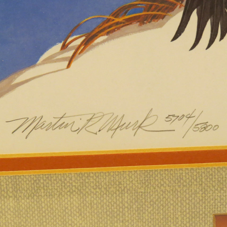 HTF! Martin Murk Federal Duck Stamp Art Print - Ross' Geese Framed 1977 RW44 WOW - Image 4 of 4