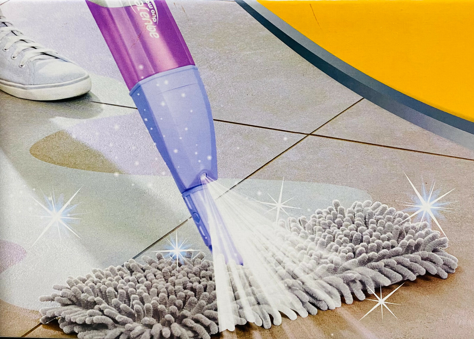 Aqua Jet Duo Mop DualSided Microfibre Mop With BuiltIn Spray Bottle